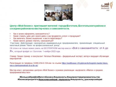 Мастер-класс о самозанятости